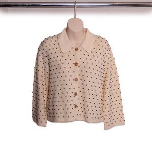 Spanner Cream Cardigan Sweater Size XL Style